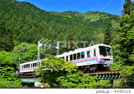 鉄道　 叡山電鉄 　叡電　 新緑　 812　 貴船口1 4740119