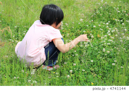 花を摘む少女 4741144