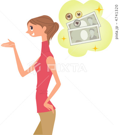 お金の事を考える女性 4741320