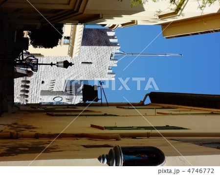 モナコ　旧市街地　宮殿と街並み 4746772