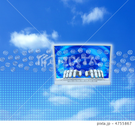パソコンでデータ通信／アットマークの流れ 4755867