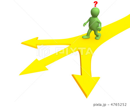 3d person, going to a fork of three roads 3d person, going to a fork of three roads 4765252