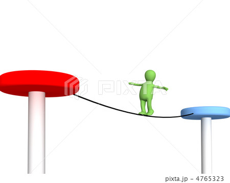 The person puppet, going on a rope 4765323