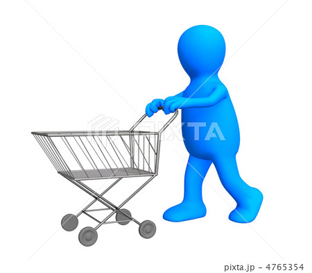 The 3d stylized person going for purchases 4765354