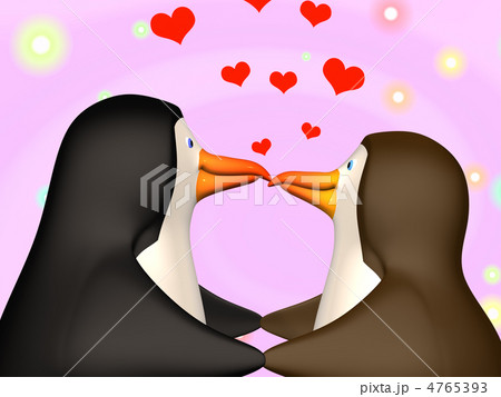 Couple the smiling in love 3D penguins 4765393