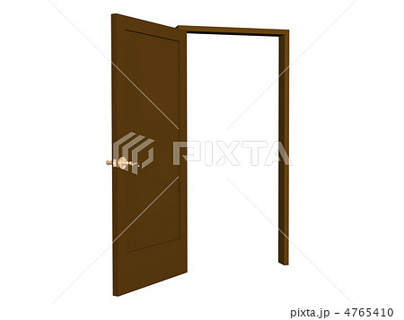 3D open brown doors with gold  handle 4765410