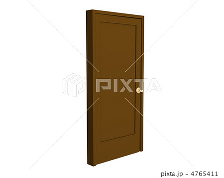 3D open brown doors with gold  handle 4765411