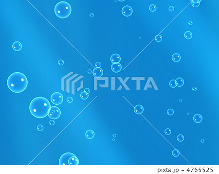 Abstract blue background with 3d bubbles, floating upwards 4765525