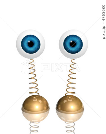Souvenir - two 3d glass eyes on a spring 4765630