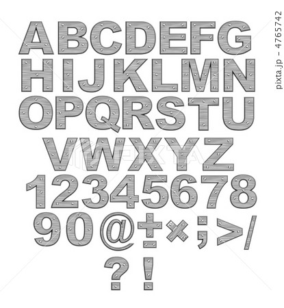 Alphabet - 3d letters from metal with rivets 4765742