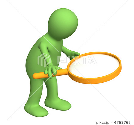 3d person puppet with the big magnifier 4765765