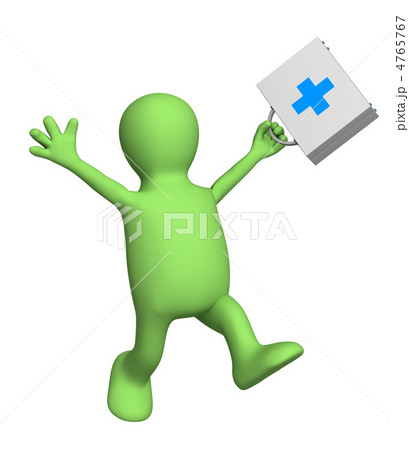 Happy puppet veterinary with a portfolio in hand 4765767