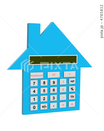 Conceptual image - 3d house the calculator Conceptual image - 3d house the calculator 4765812