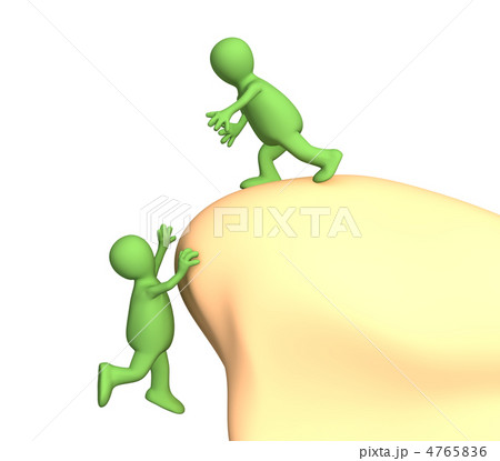 Person - puppet, hastening to the aid of the friend 4765836