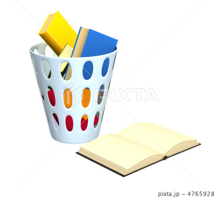 Books in a garbage basket Books in a garbage basket 4765928