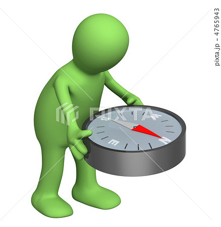 3d puppet tourist with a compass 4765943