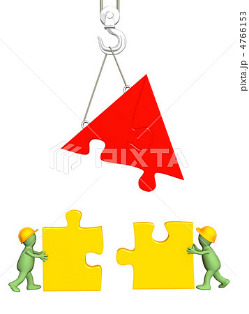3d working puppets building the house 4766153