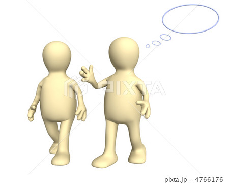 Two 3d puppets, talking on walk Two 3d puppets, talking on walk 4766176