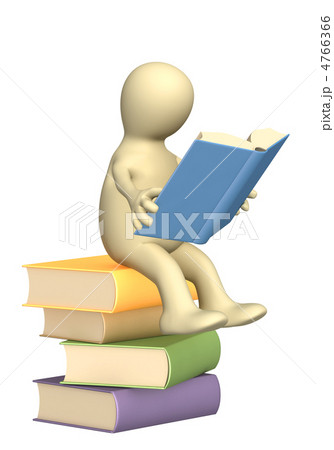 3d puppet, reading the book 4766366