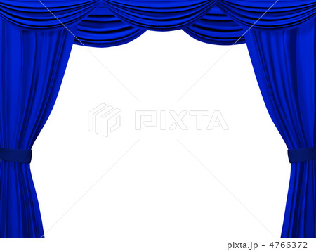 Theatrical curtain of blue color 4766372