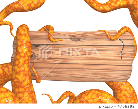 Tentacles of a monster, holding a wooden board 4766398