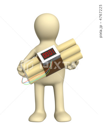 Puppet with a bomb in hands 4767225