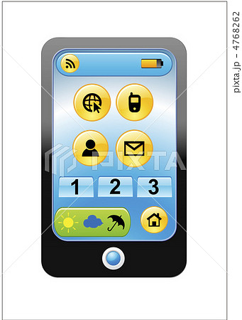 かんたんスマートフォンのイラスト素材