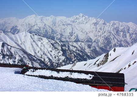 雪の剣岳と立山連峰 雪の剣岳と立山連峰 4768335
