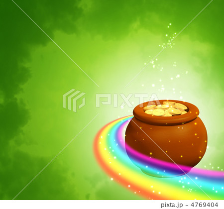 Background with rainbow and pot 4769404