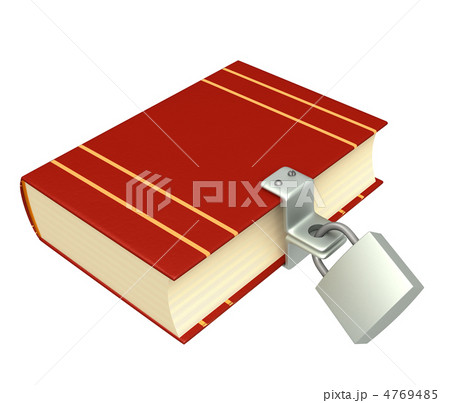 3d red book, closed on the lock 4769485