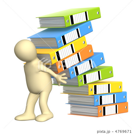 3d puppet, supporting falling folders 4769671