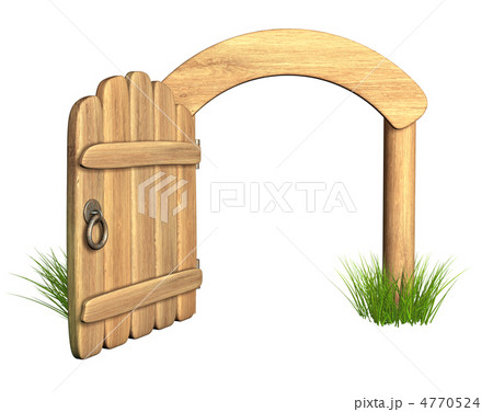 Opened wooden door 4770524