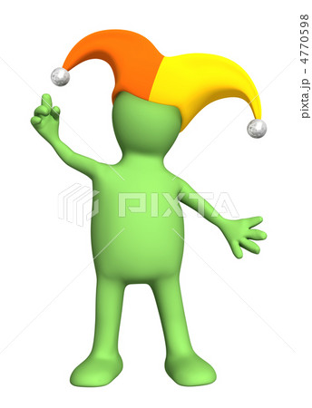 3d puppet, in a hat of the clown with bells 4770598