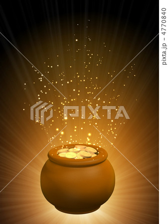 Pot with gold coins 4770840