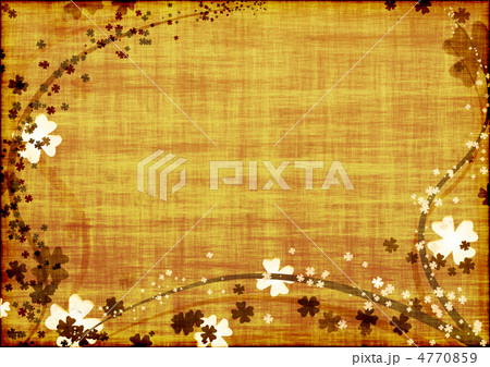 Grunge background with brown lines and leaves clovers Grunge background with brown lines and leaves clovers 4770859
