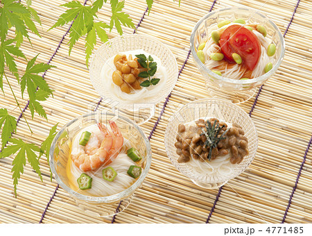 4種類の変わりそうめんともみじ 4771485