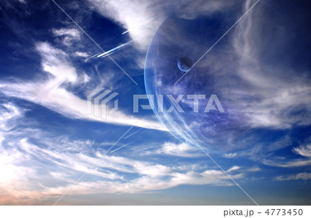 Sunset in alien planet 4773450