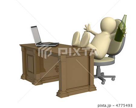 3d puppet with beer bottle 4775493
