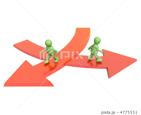 Concept - different direction in business 4775551