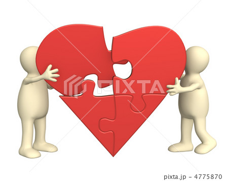 Heart from parts of a puzzle Heart from parts of a puzzle 4775870