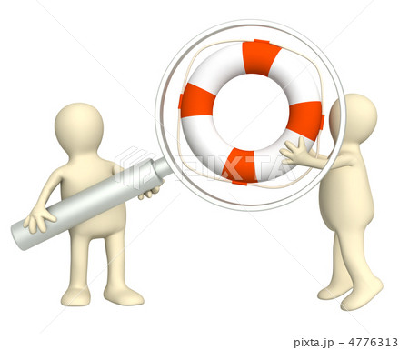 3d puppets with a lifebuoy 4776313