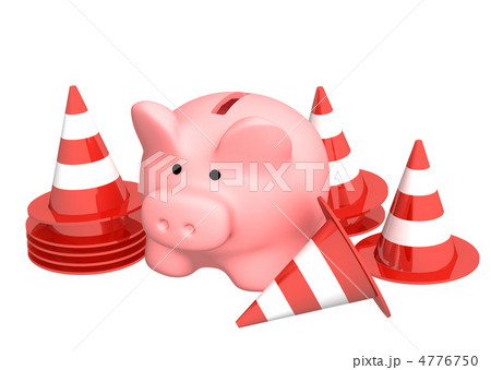 Piggy bank and traffic cones Piggy bank and traffic cones 4776750