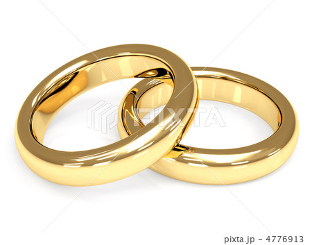 Two 3d gold wedding ring Two 3d gold wedding ring 4776913
