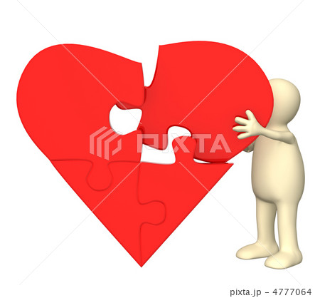 Heart from parts of a puzzle 4777064