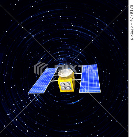 はやぶさ 衛星オペレーションイメージのイラスト素材