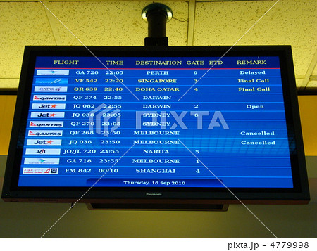インドネシア バリ島のングラライ国際空港 デンパサール国際空港 の写真素材