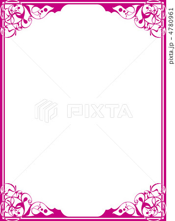 飾り枠16 ピンク のイラスト素材