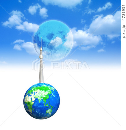 地球にそびえるスカイツリー 地球にそびえるスカイツリー 4781932