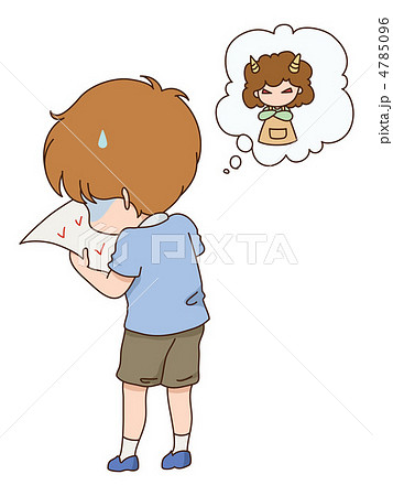 男の子 テストのイラスト素材