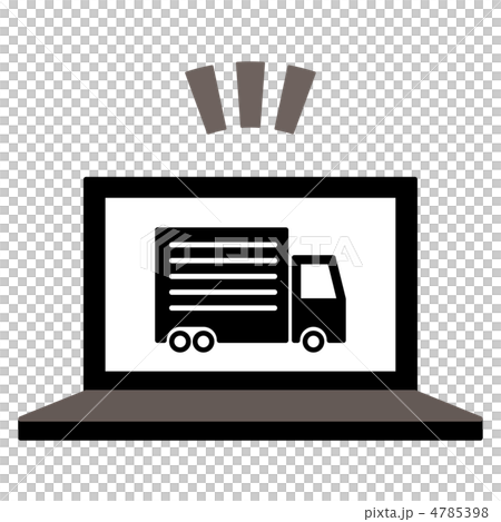 Laptop computer and truck 4785398
